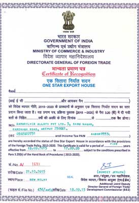 Certificates